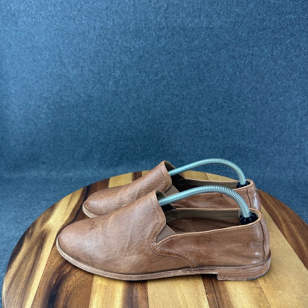 Trask Ali Camel Italian Washed eather Slip On Loafer Flat Shoes 11M 36 0462 - Picture 6 of 11